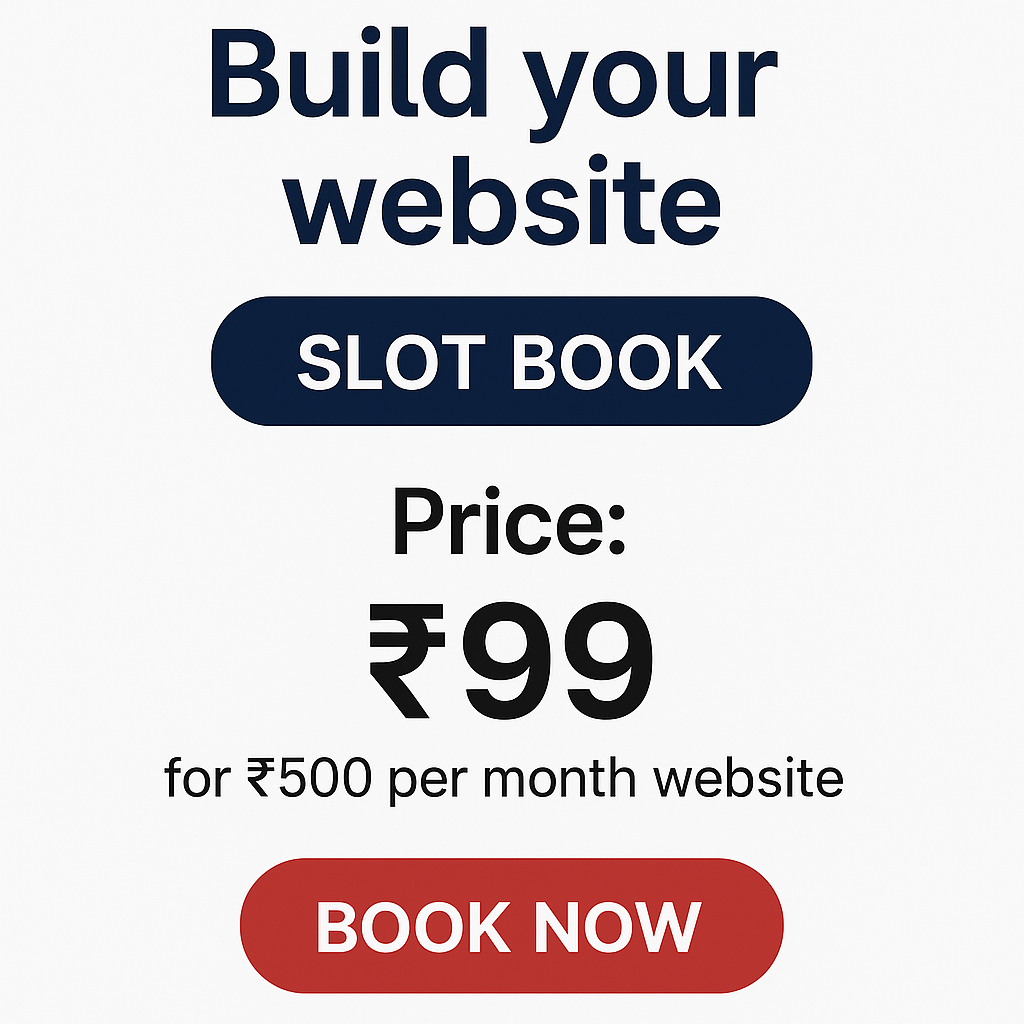 Website Building Slot Booking